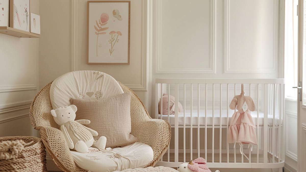 Lit cododo installé près du lit parental dans une chambre douce et lumineuse