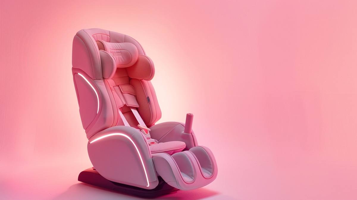 Siège auto pour bébé installé sur base ISOFIX à l'arrière d'une voiture