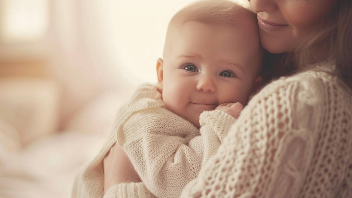 Poussette moderne dans un parc avec accessoires de puériculture pour bébé