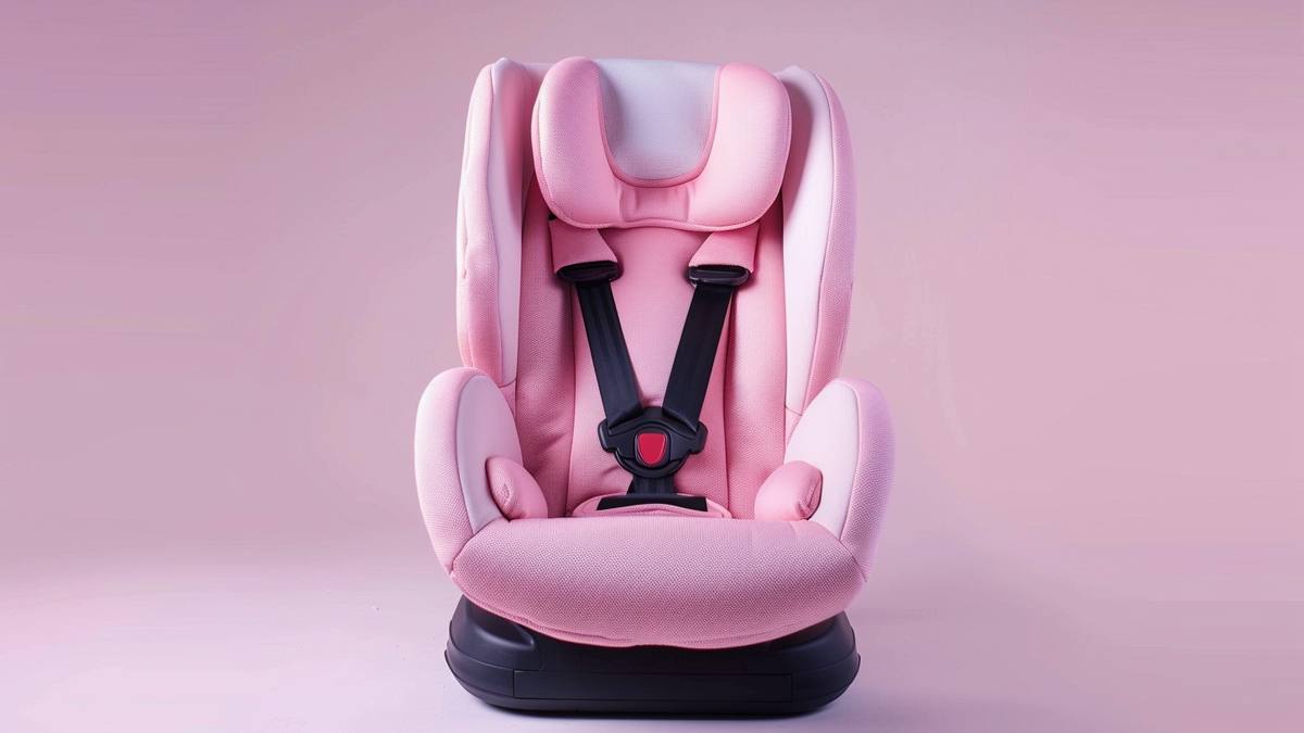 Siège auto enfant Peg Perego installé sur la banquette arrière d'une voiture