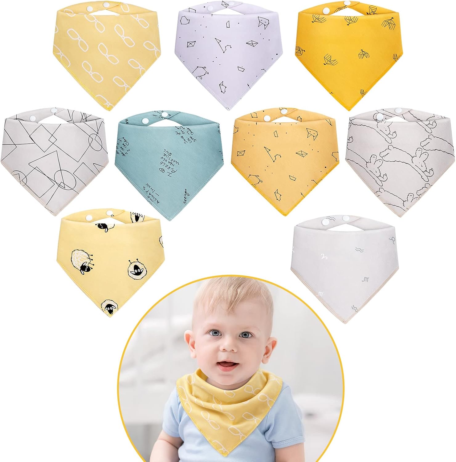 Écharpe d'allaitement et bavoir bandana 2 en 1