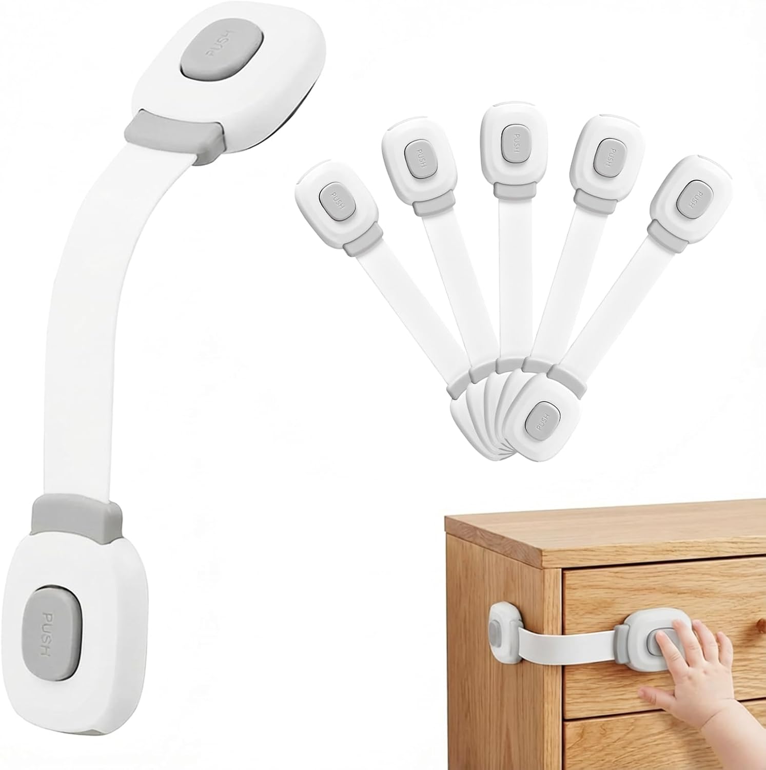 Lot de 6 bloque-portes et bloque-tiroirs