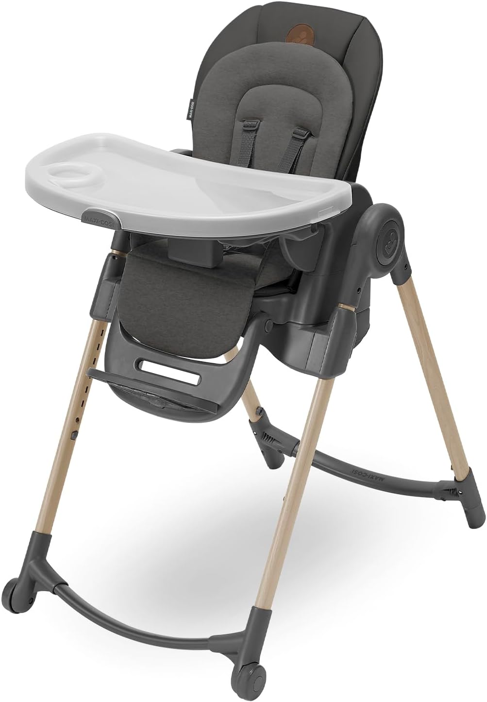 Maxi-Cosi Minla Chaise Haute Évolutive — 0 à 14 Ans, 9 Hauteurs, 5 Inclinaisons, Pliage Compact